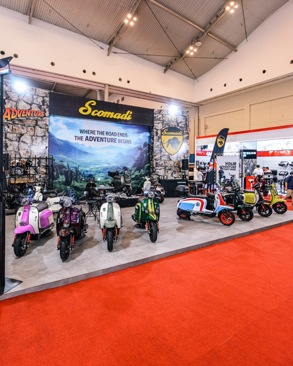 Scomadi at the Indonesia Motorcycle Show in Jakarta, Indonesia